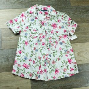 Short Sleeve Button Down Shirt Size PP KAREN SCOTT
